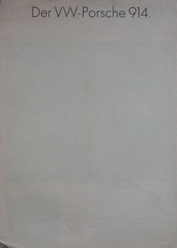 Porsche 914 Modelprogram 1969 Carbrochure (8084)